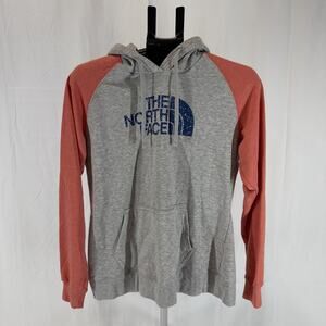 North Face Sweatshirt Two-Tone Pink And Grey Size: L